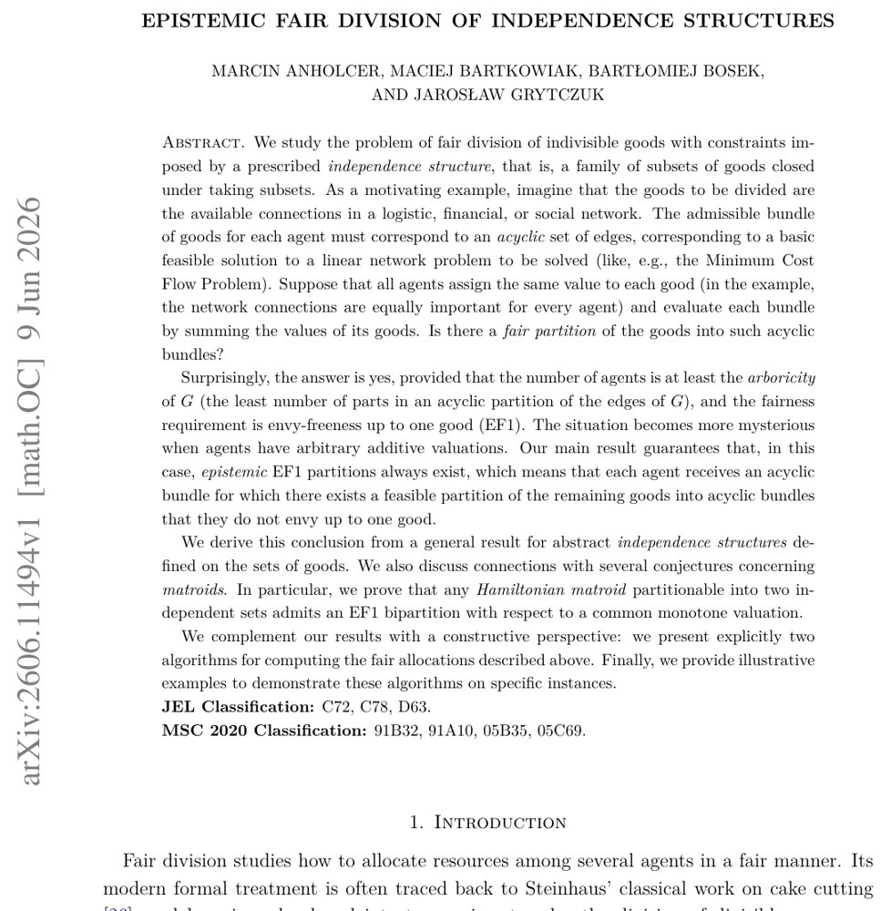 Epistemic fair division of independence structures Figure 1