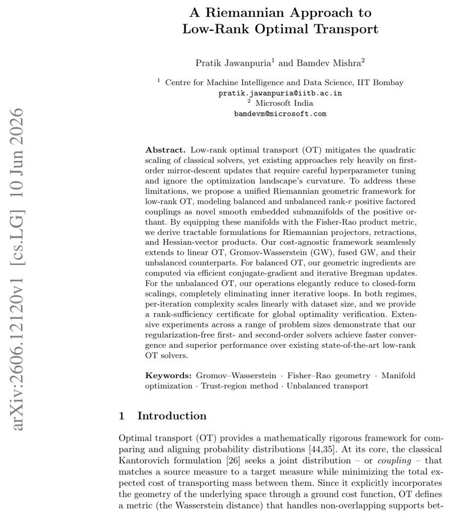A Riemannian Approach to Low-Rank Optimal Transport Figure 1