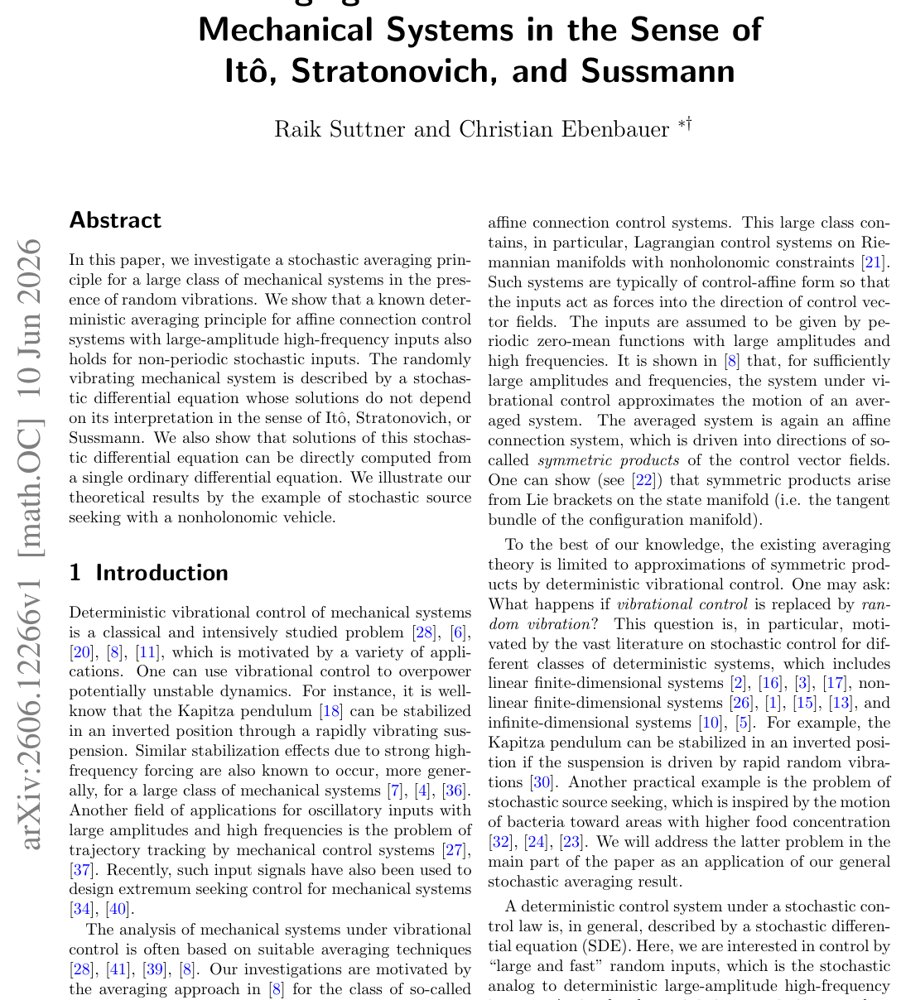 Averaging of Random Vibrations in Mechanical Systems in the Sense of Ito, Stratonovich, and Sussmann Figure 1