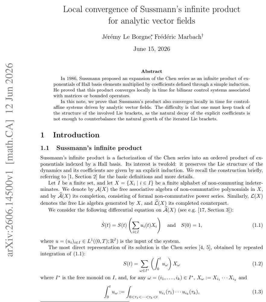Local convergence of Sussmann's infinite product for analytic vector fields Figure 1