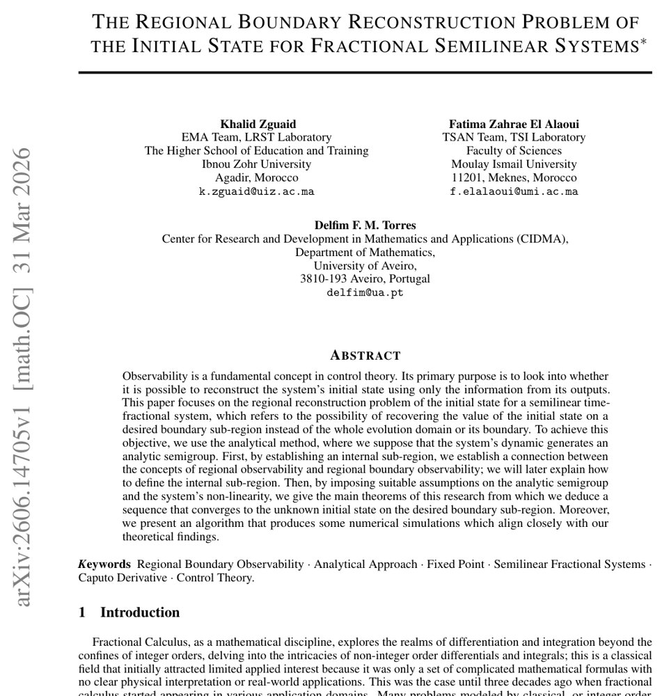 The Regional Boundary Reconstruction Problem of the Initial State for Fractional Semilinear Systems Figure 1