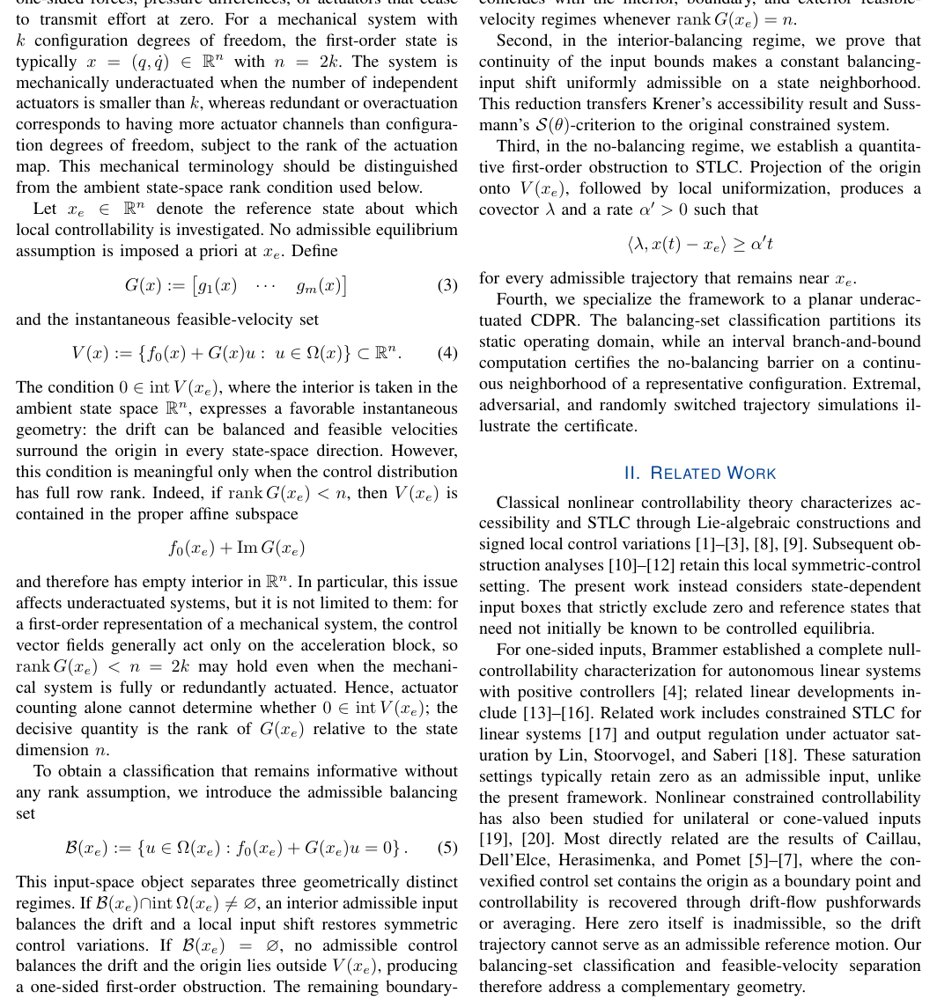 A Feasible-Velocity Framework for Local Controllability of Nonlinear Systems with Zero-Excluding Input Constraints Figure 1
