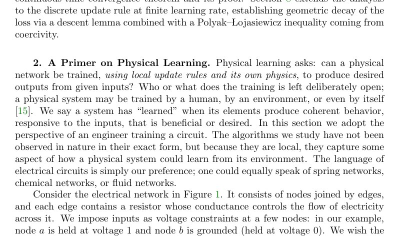Coercivity and Local Convergence of Physical Learning in Linear Circuits Figure 1