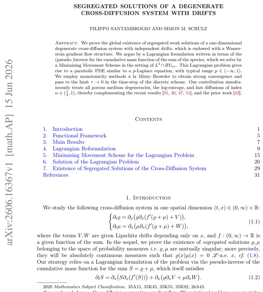 Segregated solutions of a degenerate cross-diffusion system with drifts Figure 1