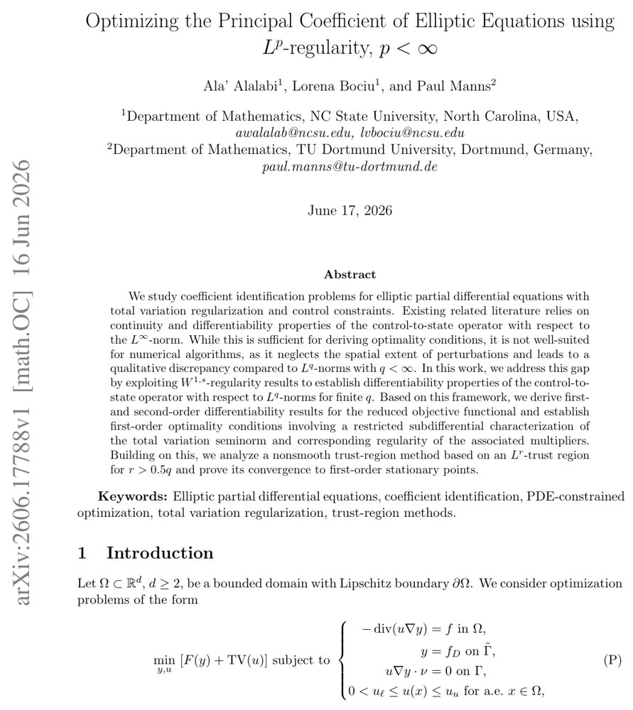 Optimizing the Principal Coefficient of Elliptic Equations using $L^p$-regularity, $p < \infty$ Figure 1