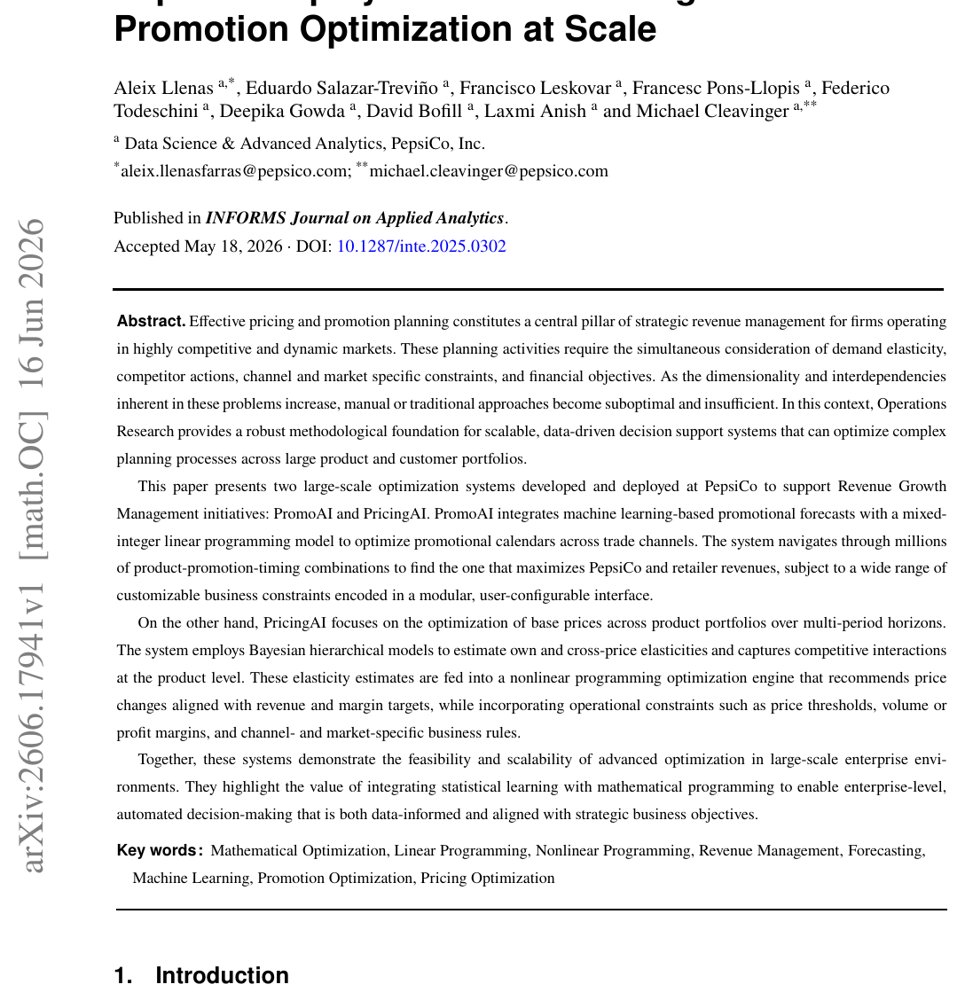 PepsiCo Deploys AI-Driven Pricing and Promotion Optimization at Scale Figure 1