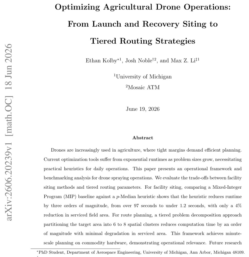 Optimizing Agricultural Drone Operations: From Launch and Recovery Siting to Tiered Routing Strategies Figure 1