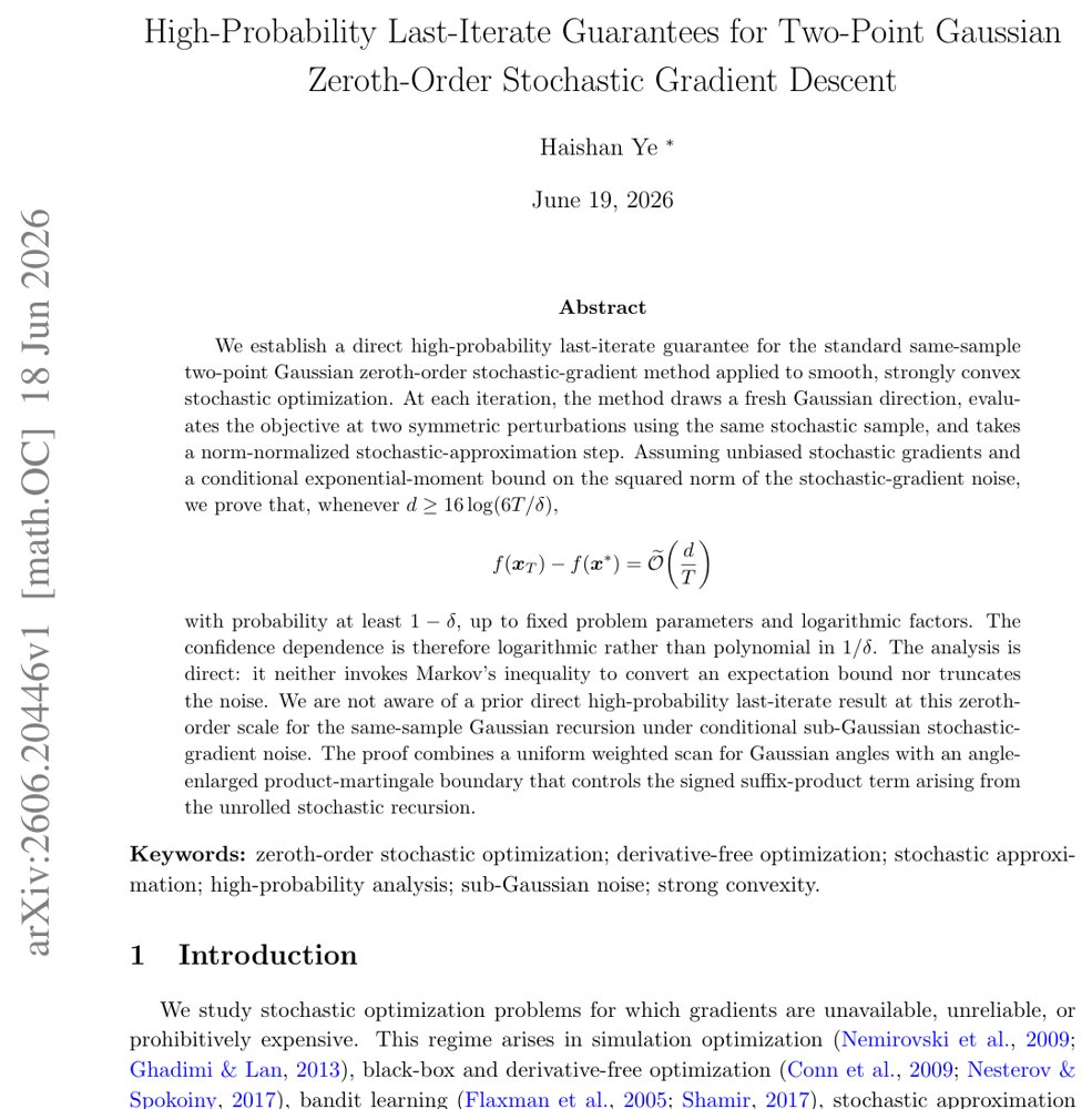 High-Probability Last-Iterate Guarantees for Two-Point Gaussian Zeroth-Order Stochastic Gradient Descent Figure 1