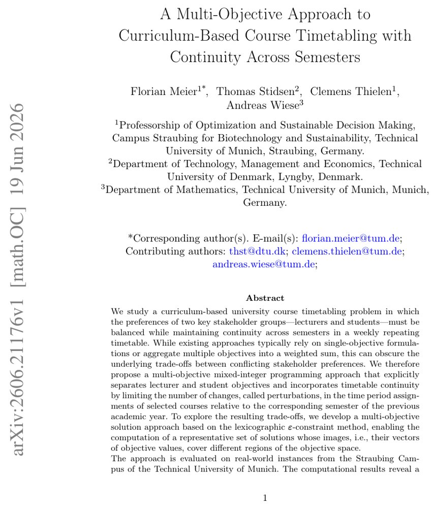 A Multi-Objective Approach to Curriculum-Based Course Timetabling with Continuity Across Semesters Figure 1