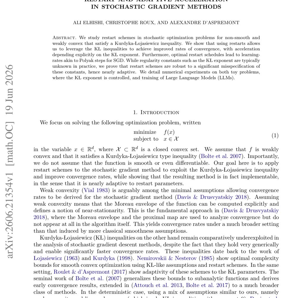 Restart and Adaptive Acceleration in Stochastic Gradient Methods Figure 1