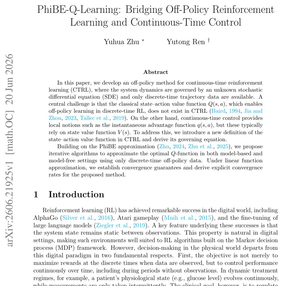 PhiBE-Q-Learning: Bridging Off-Policy Reinforcement Learning and Continuous-Time Control Figure 1