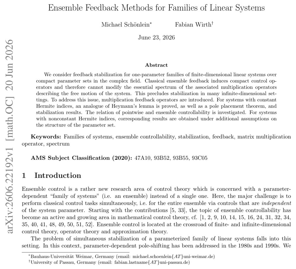 Ensemble Feedback Methods for Families of Linear Systems Figure 1