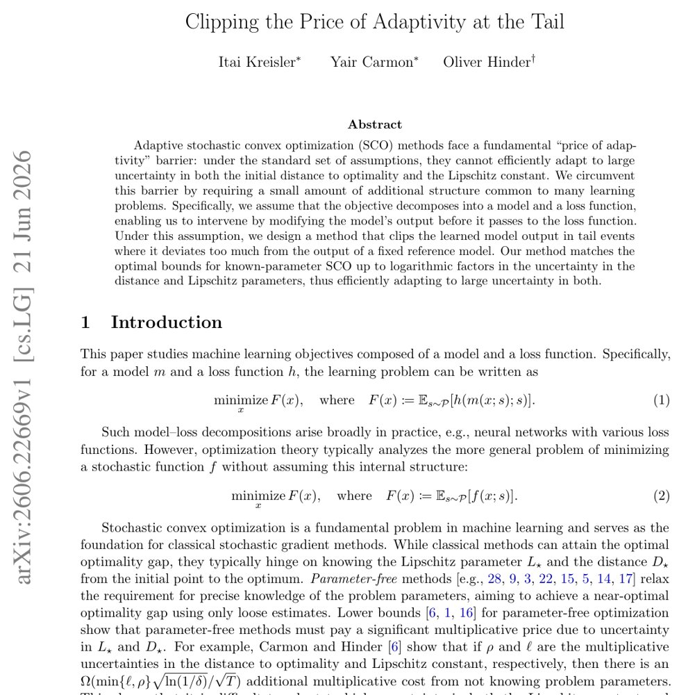 Clipping the Price of Adaptivity at the Tail Figure 1