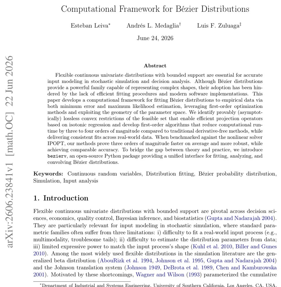 Computational Framework for Bézier Distributions Figure 1