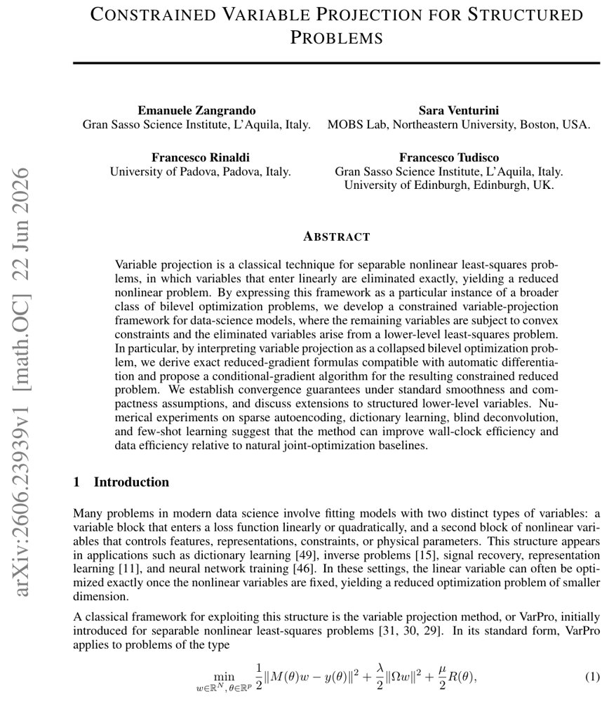 Constrained Variable Projection for Structured Problems Figure 1
