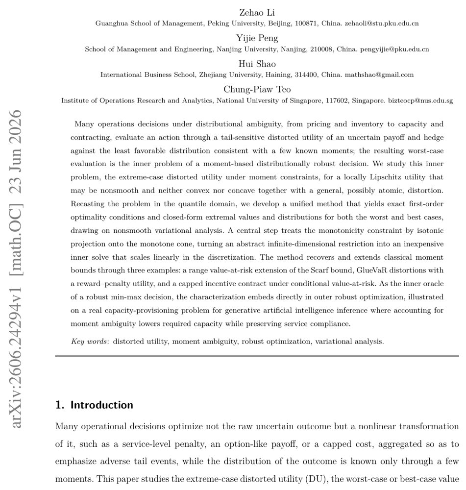 Extreme-Case Distorted Utility under Moment Ambiguity Figure 1