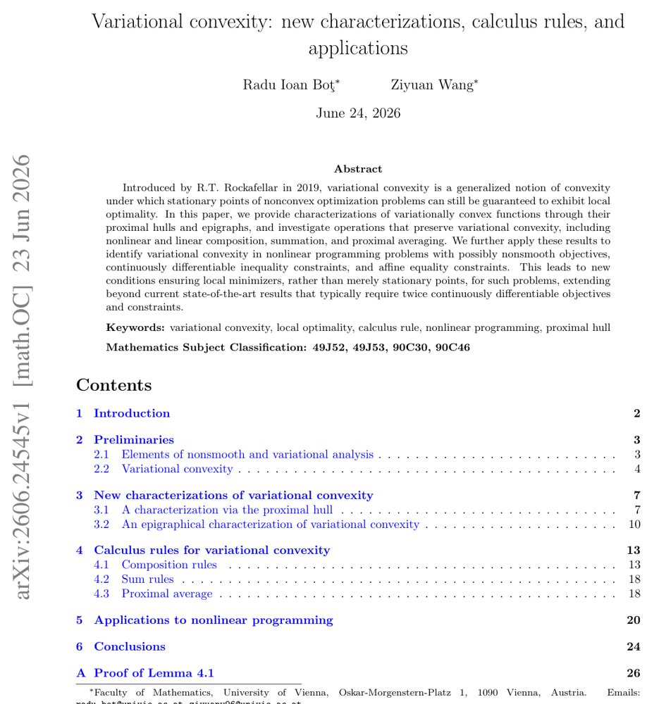 Variational convexity: new characterizations, calculus rules, and applications Figure 1