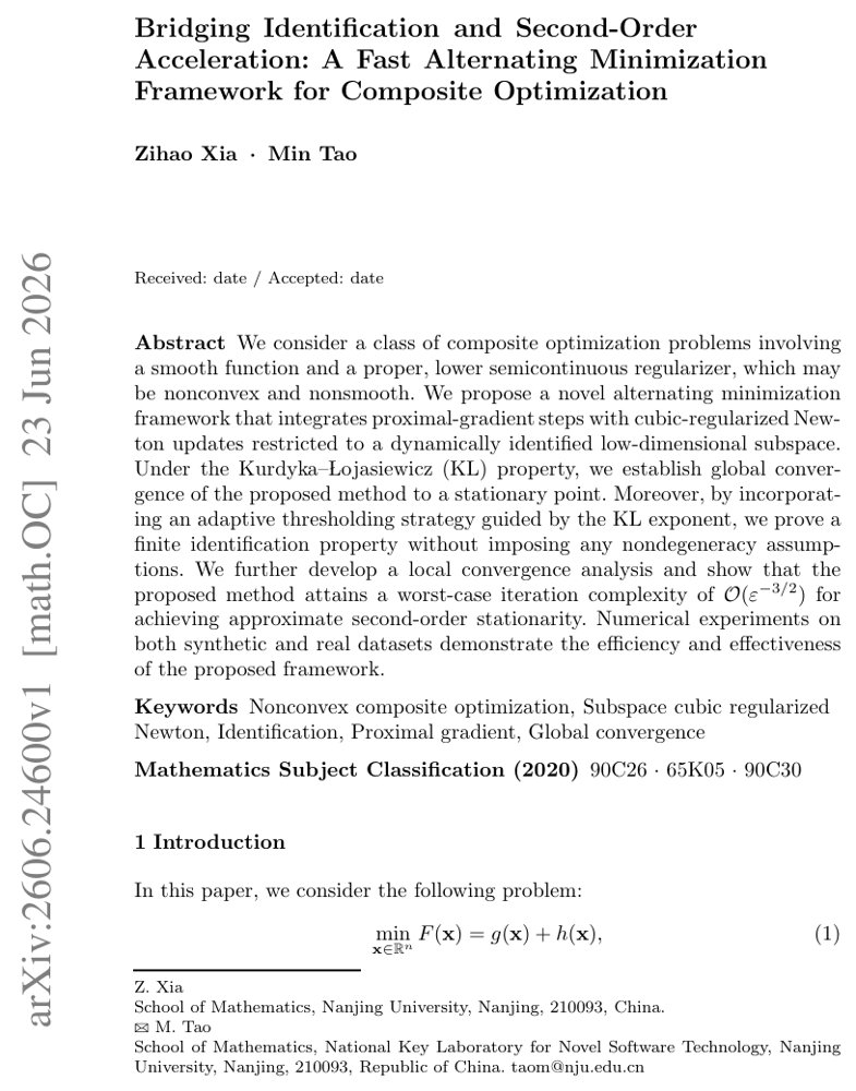 Bridging Identification and Second-Order Acceleration: A Fast Alternating Minimization Framework for Composite Optimization Figure 1