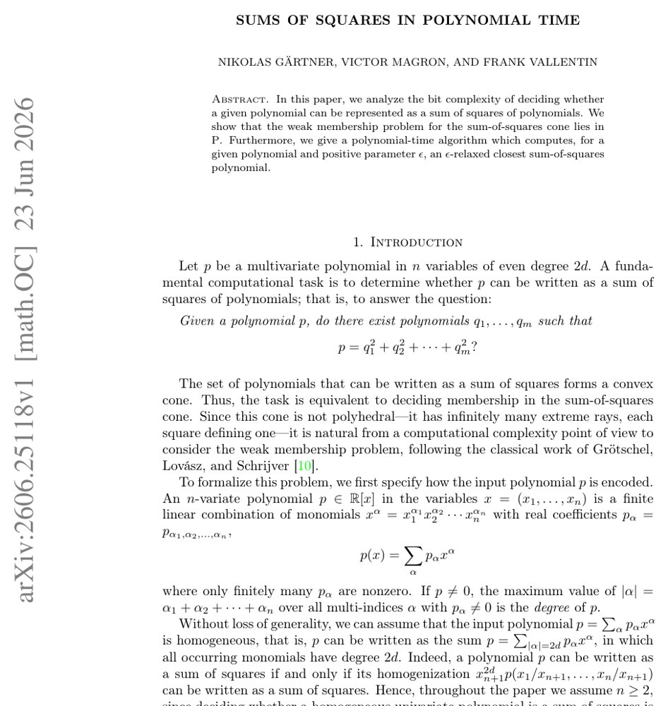 Sums of squares in polynomial time Figure 1