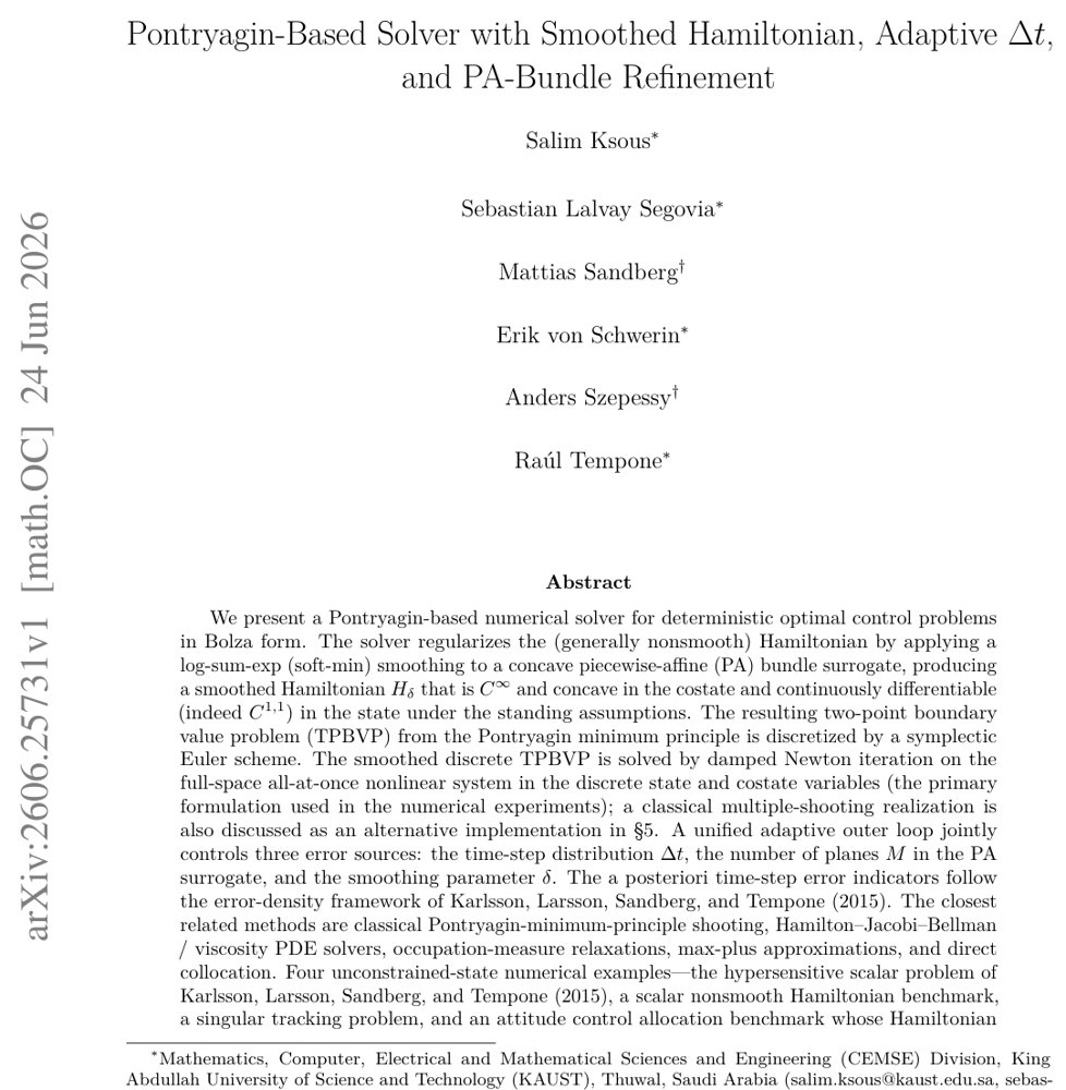 Pontryagin-Based Solver with Smoothed Hamiltonian, Adaptive $Δt$, and PA-Bundle Refinement Figure 1
