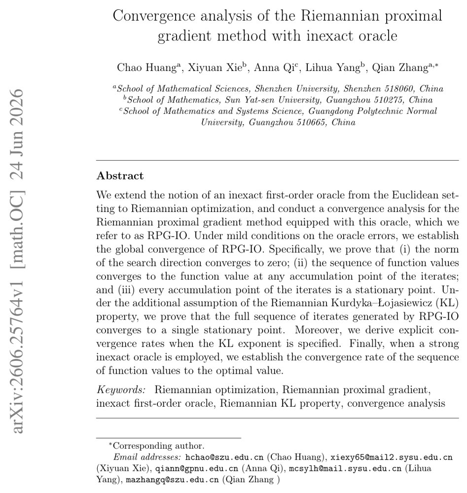 Convergence analysis of the Riemannian proximal gradient method with inexact oracle Figure 1