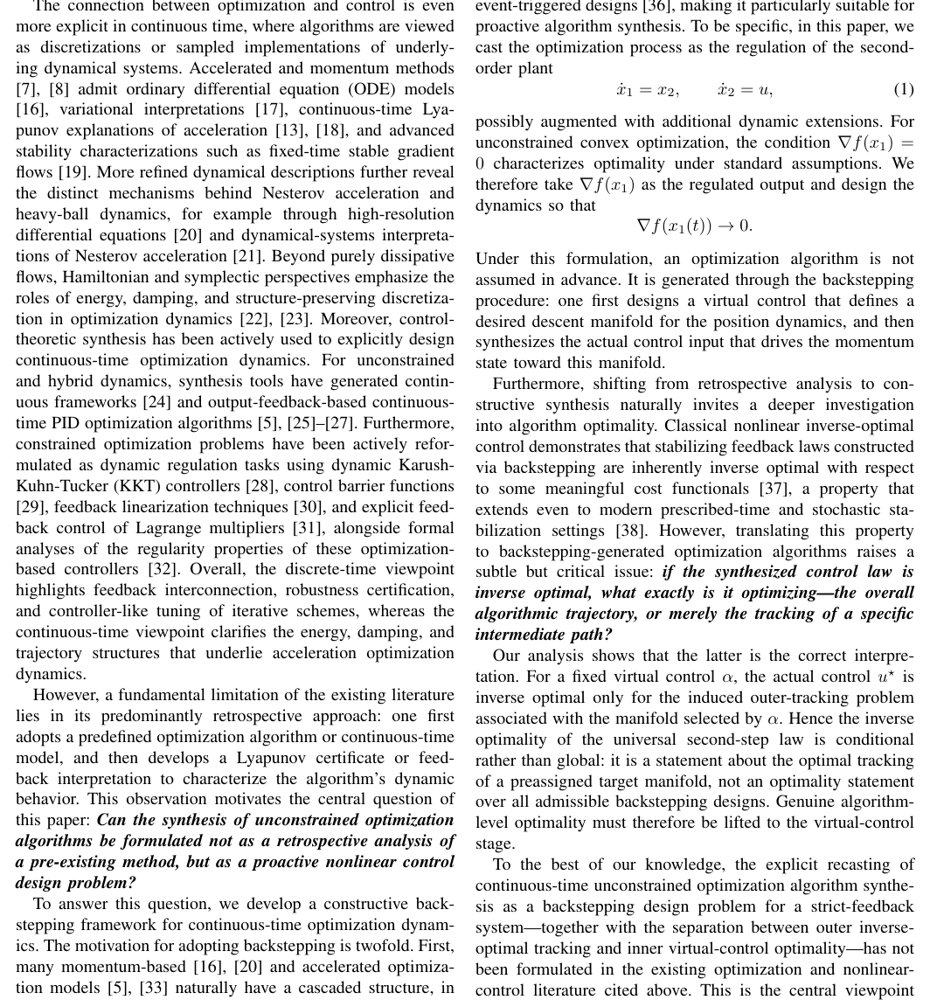A Backstepping Framework for Unconstrained Accelerated Optimization Algorithms Figure 1