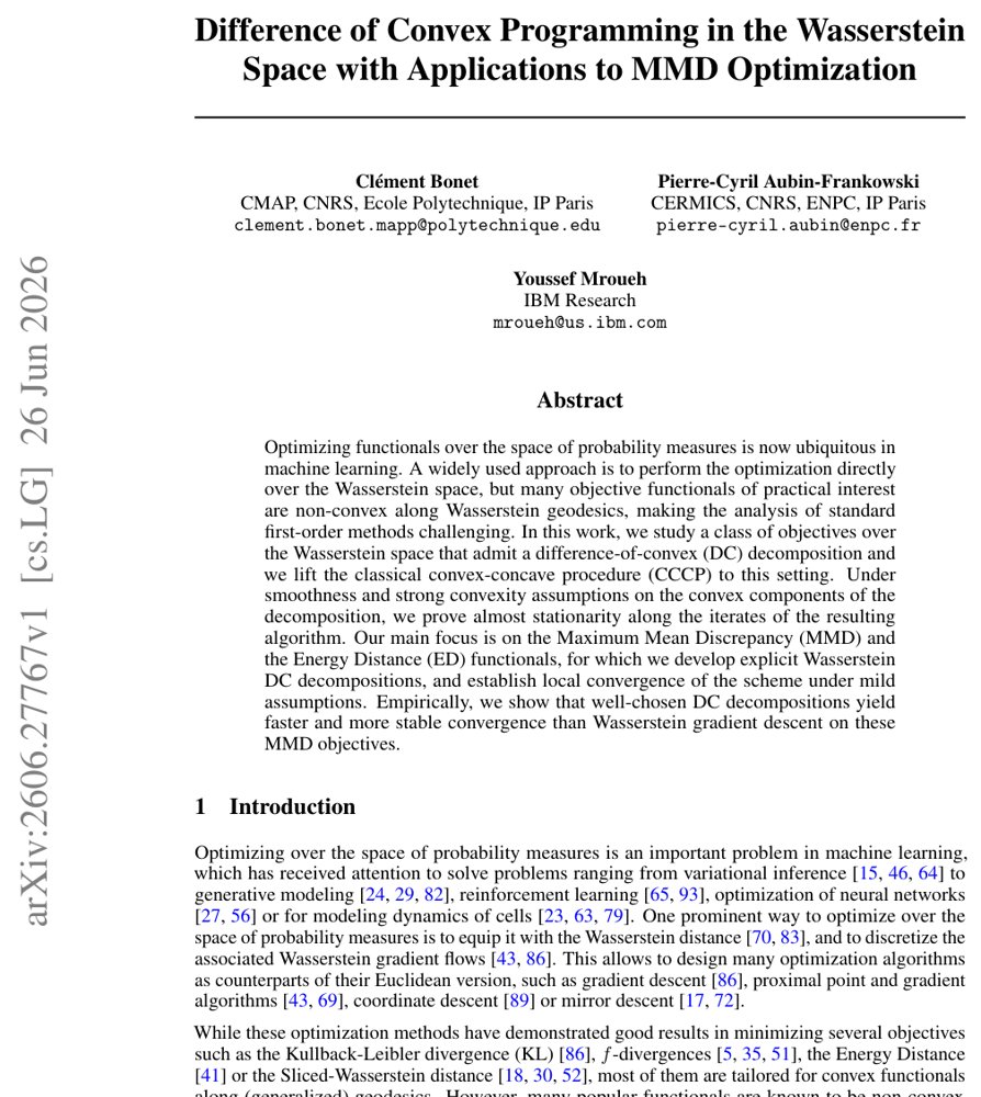 Difference of Convex Programming in the Wasserstein Space with Applications to MMD Optimization Figure 1