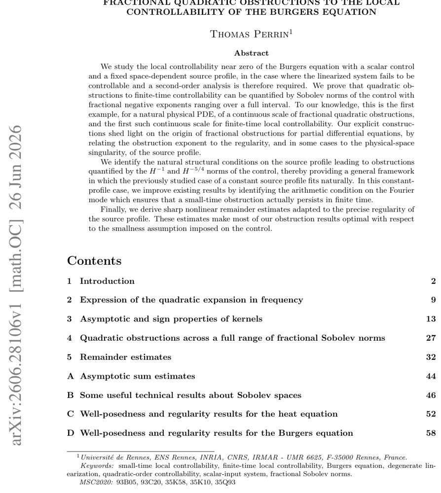 Fractional quadratic obstructions to the local controllability of the Burgers equation Figure 1