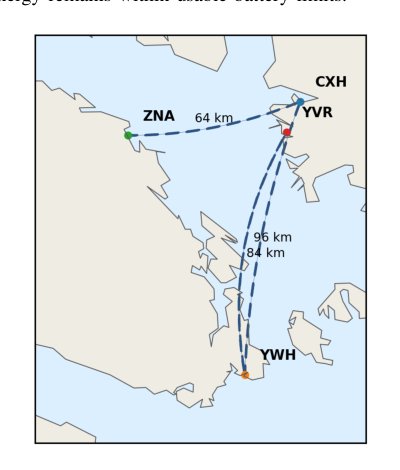 Optimal Deployment of Electric Aircraft for Canadian Domestic Flights Figure 1