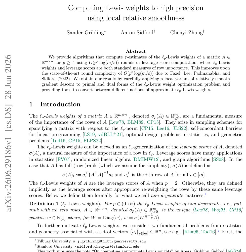 Computing Lewis weights to high precision using local relative smoothness Figure 1