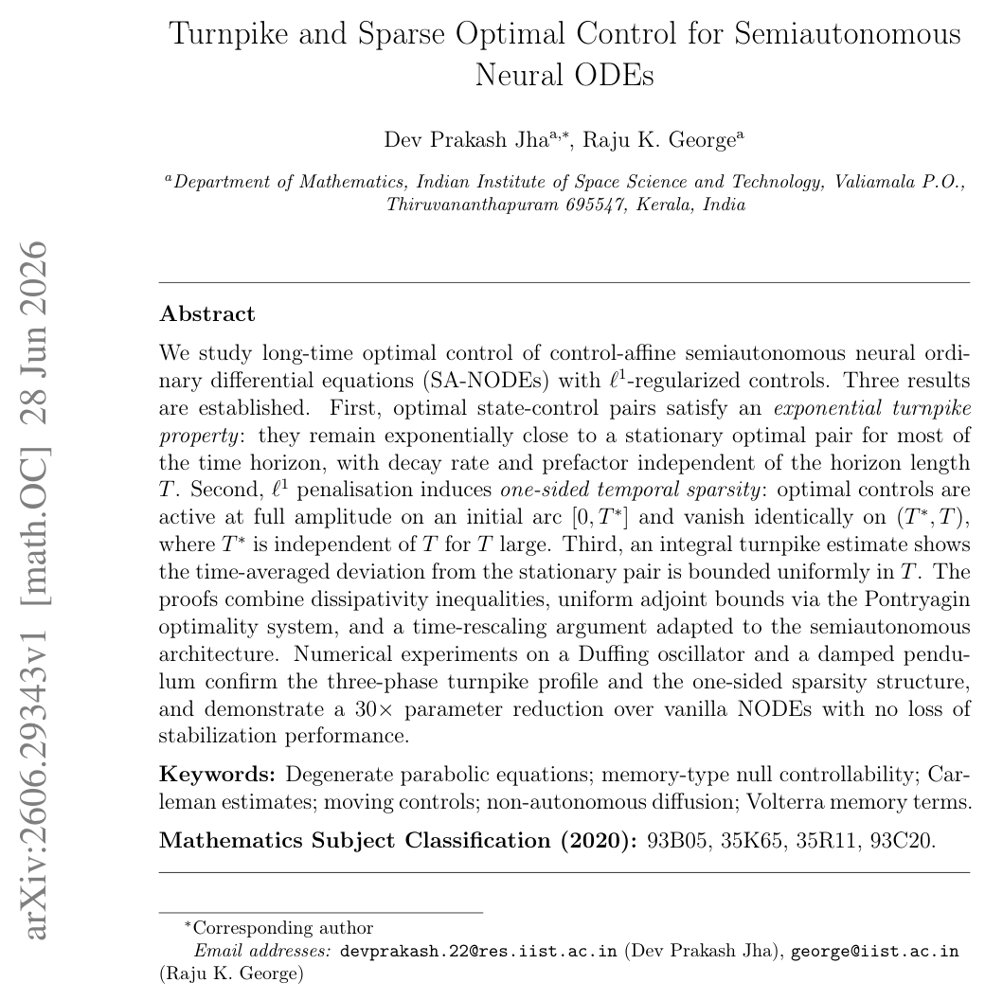 Turnpike and Sparse Optimal Control for Semiautonomous Neural ODEs Figure 1