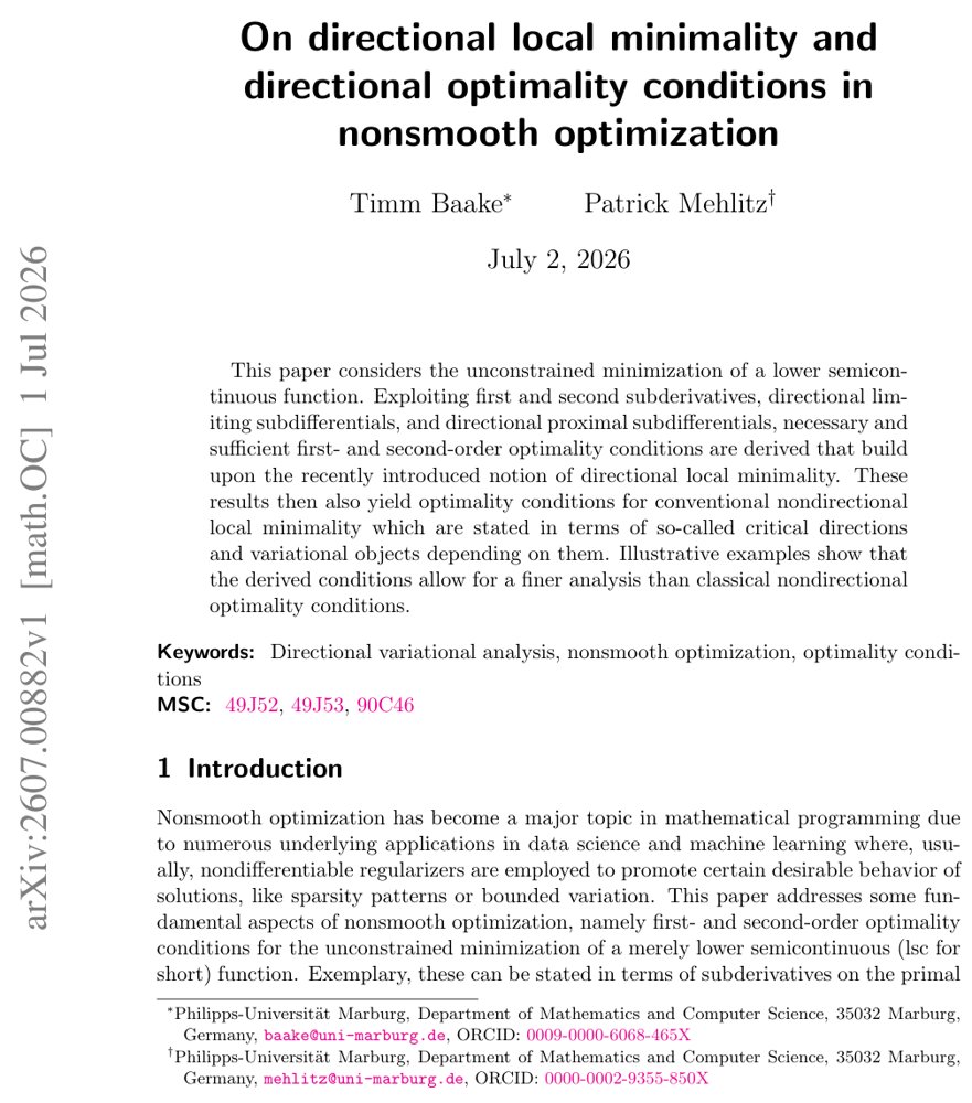 On directional local minimality and directional optimality conditions in nonsmooth optimization Figure 1