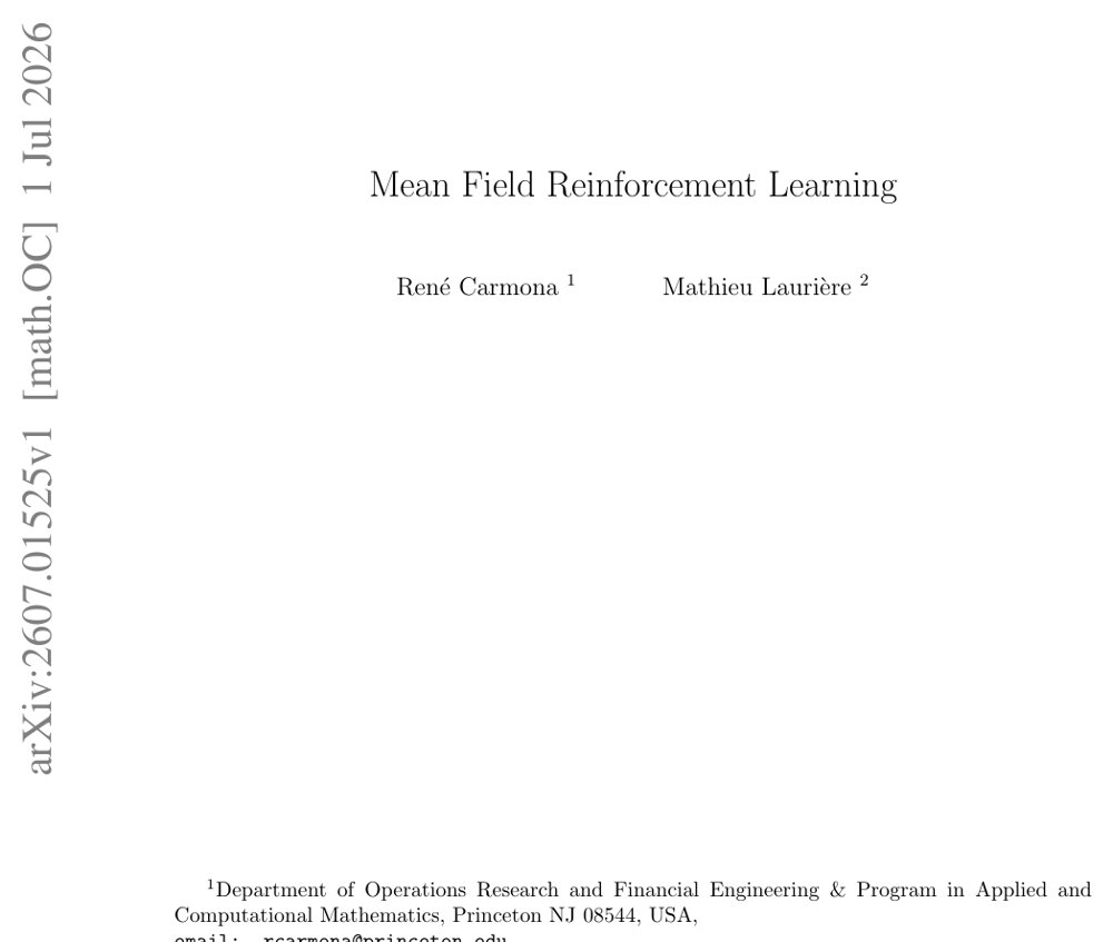 Mean Field Reinforcement Learning Figure 1