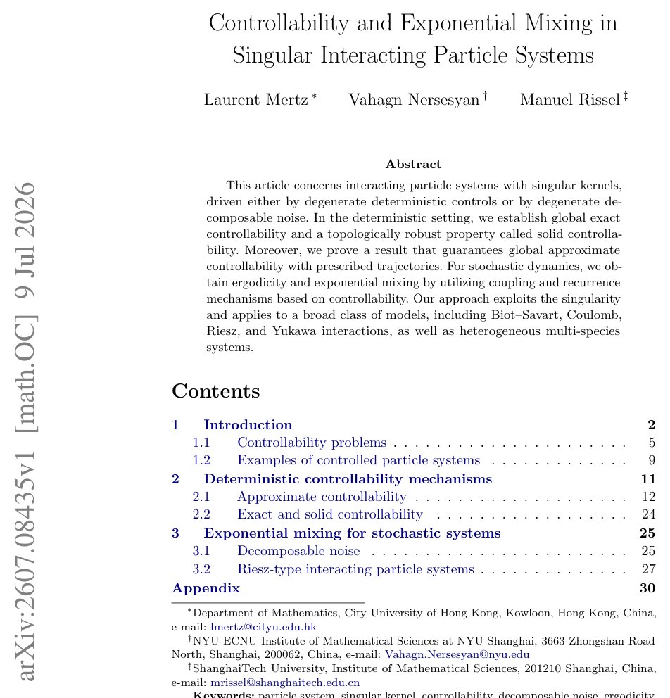 Controllability and Exponential Mixing in Singular Interacting Particle Systems Figure 1