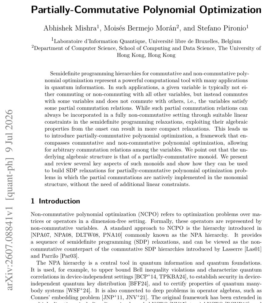 Partially-Commutative Polynomial Optimization Figure 1