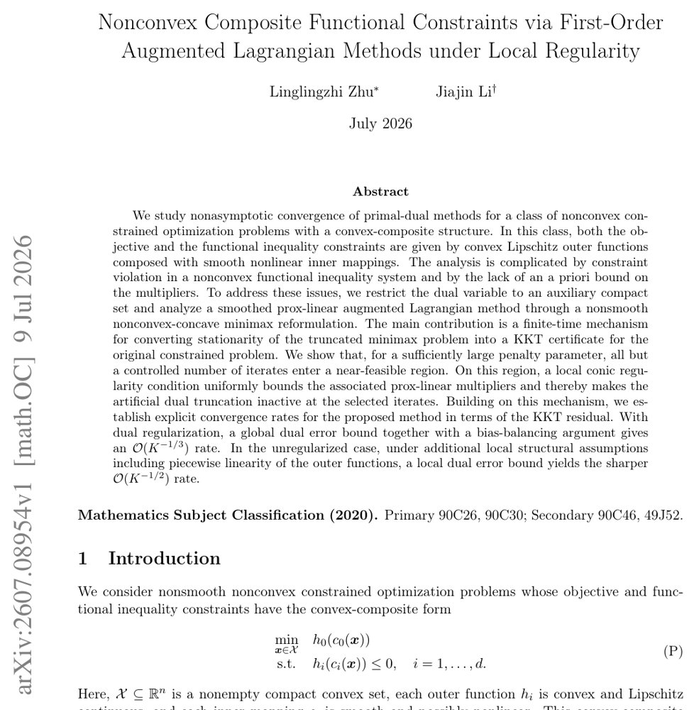 Nonconvex Composite Functional Constraints via First-Order Augmented Lagrangian Methods under Local Regularity Figure 1