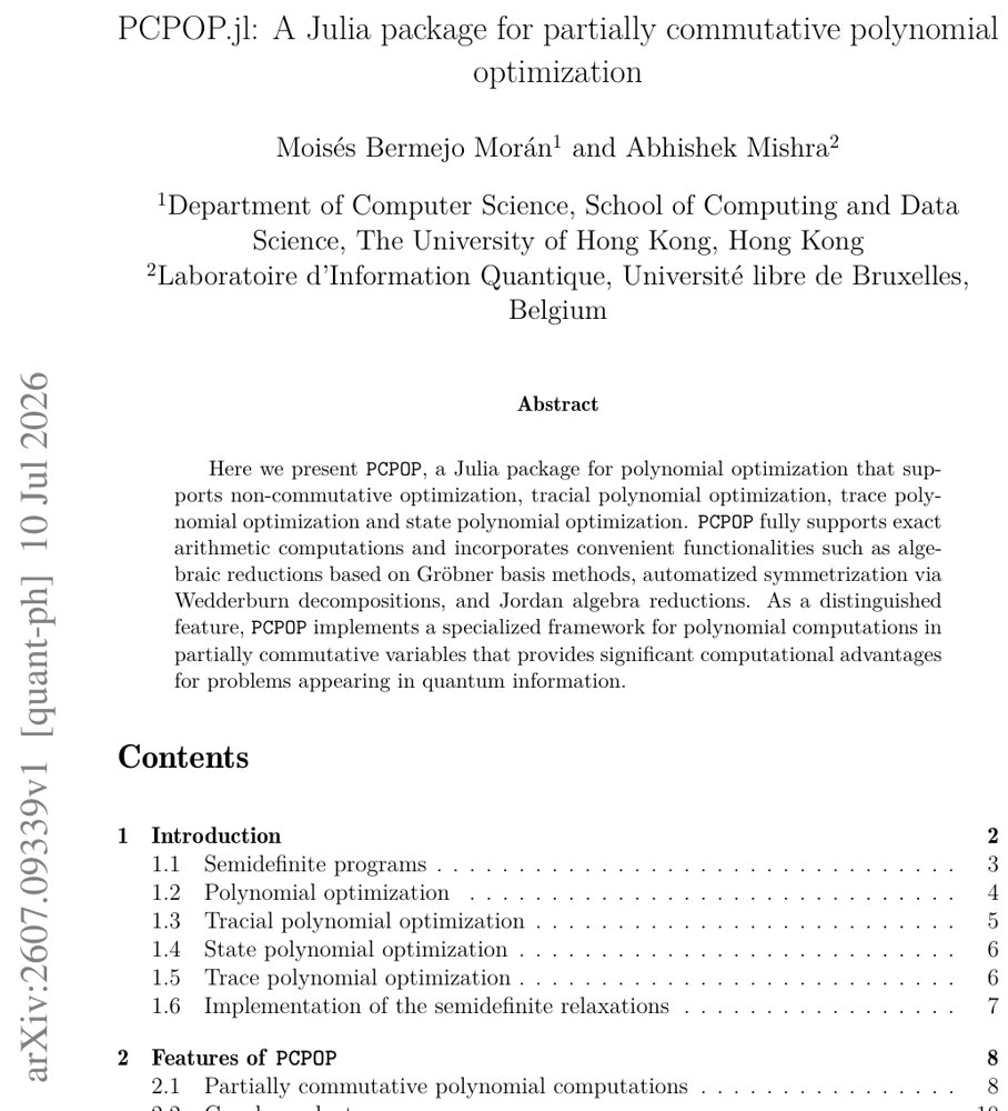 PCPOP.jl: A Julia package for partially commutative polynomial optimization Figure 1