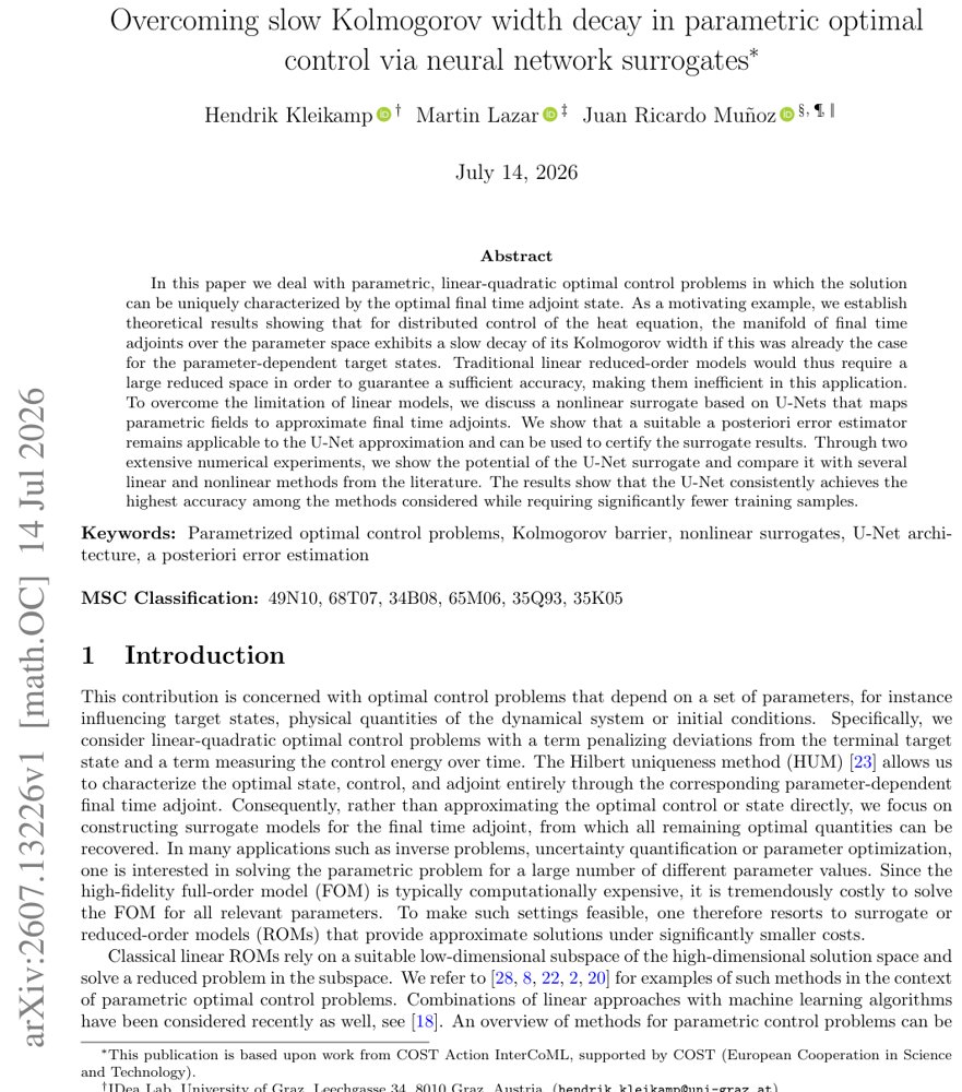 Overcoming slow Kolmogorov width decay in parametric optimal control via neural network surrogates Figure 1