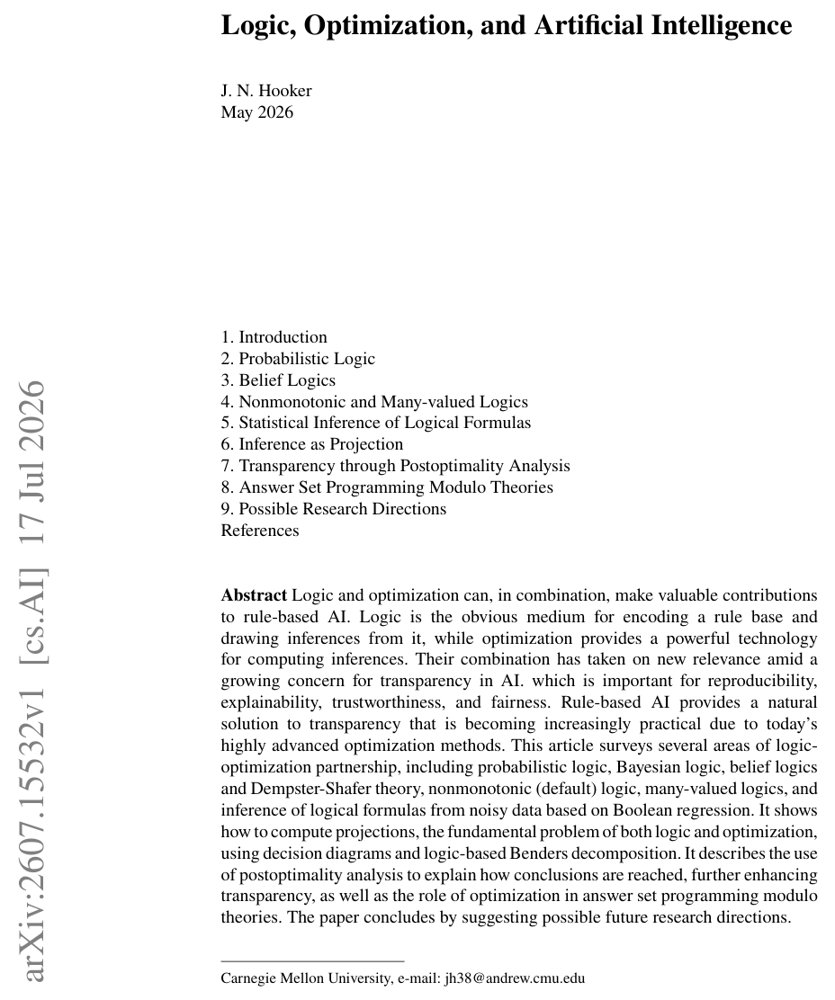 Logic, Optimization, and Artificial Intelligence Figure 1