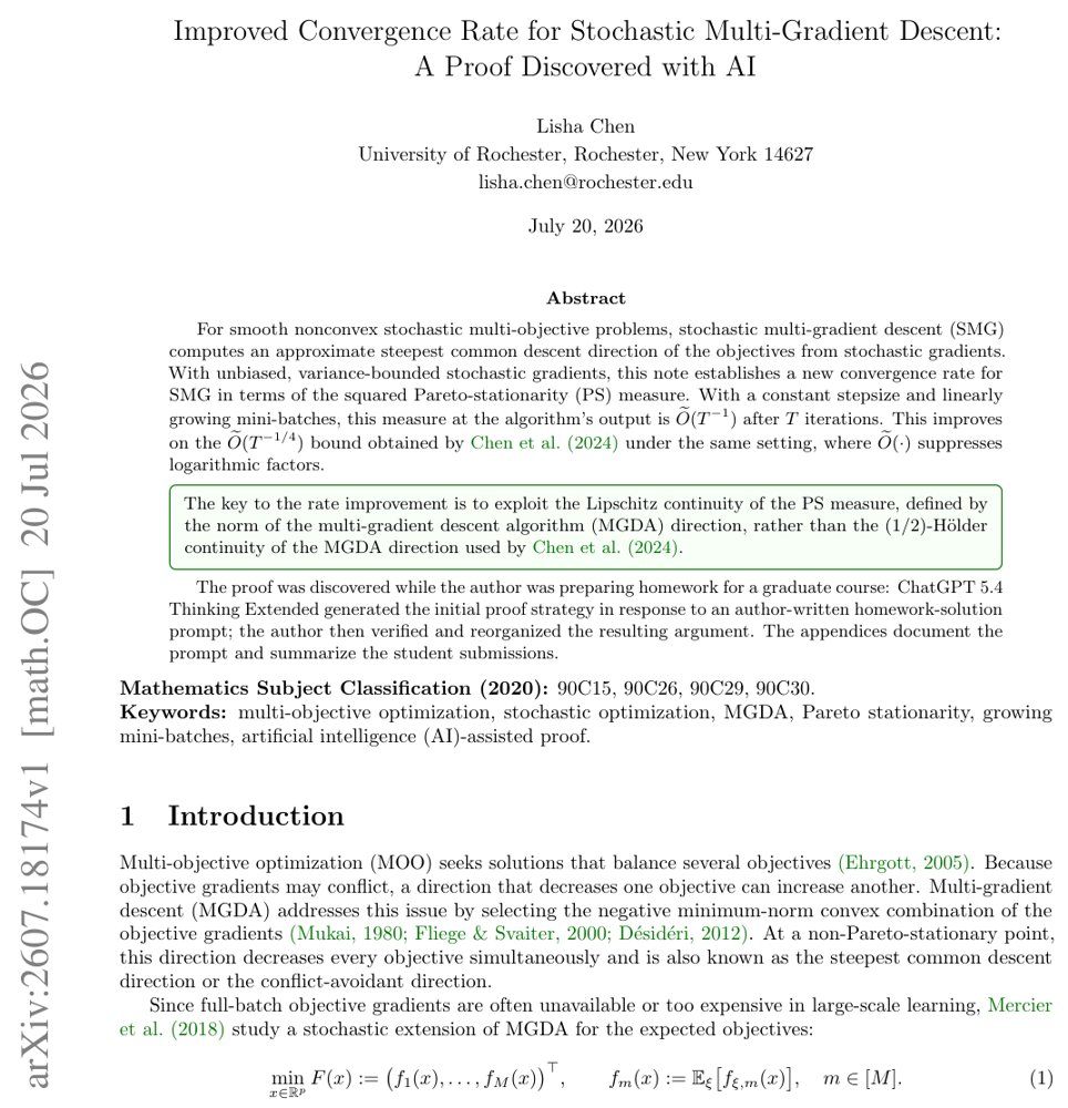 Improved Convergence Rate for Stochastic Multi-Gradient Descent: A Proof Discovered with AI Figure 1