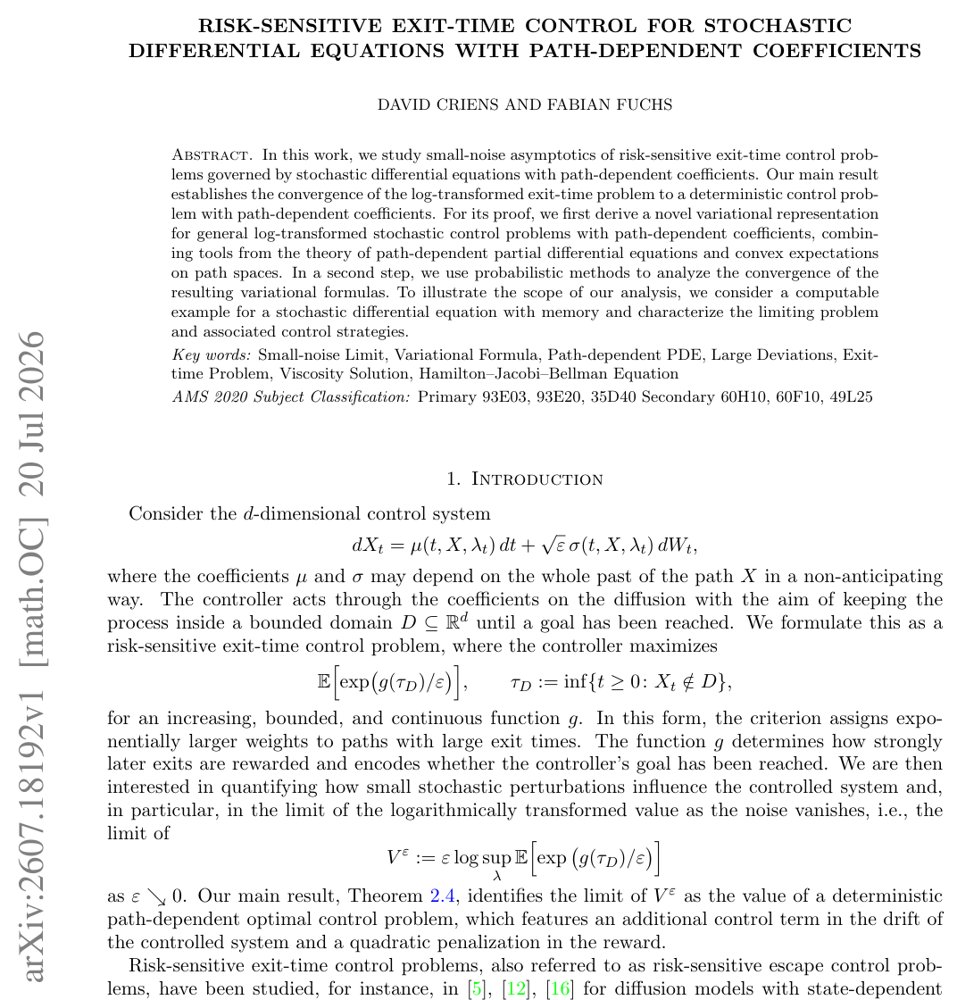 Risk-sensitive exit-time control for stochastic differential equations with path-dependent coefficients Figure 1