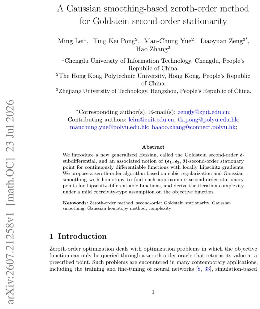 A Gaussian smoothing-based zeroth-order method for Goldstein second-order stationarity Figure 1
