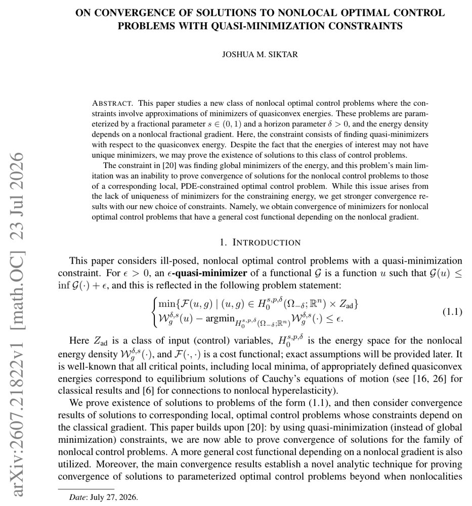 On convergence of solutions to nonlocal optimal control problems with quasi-minimization constraints Figure 1