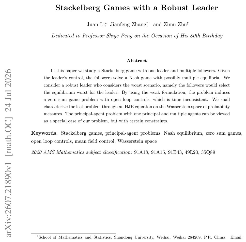 Stackelberg Games with a Robust Leader Figure 1