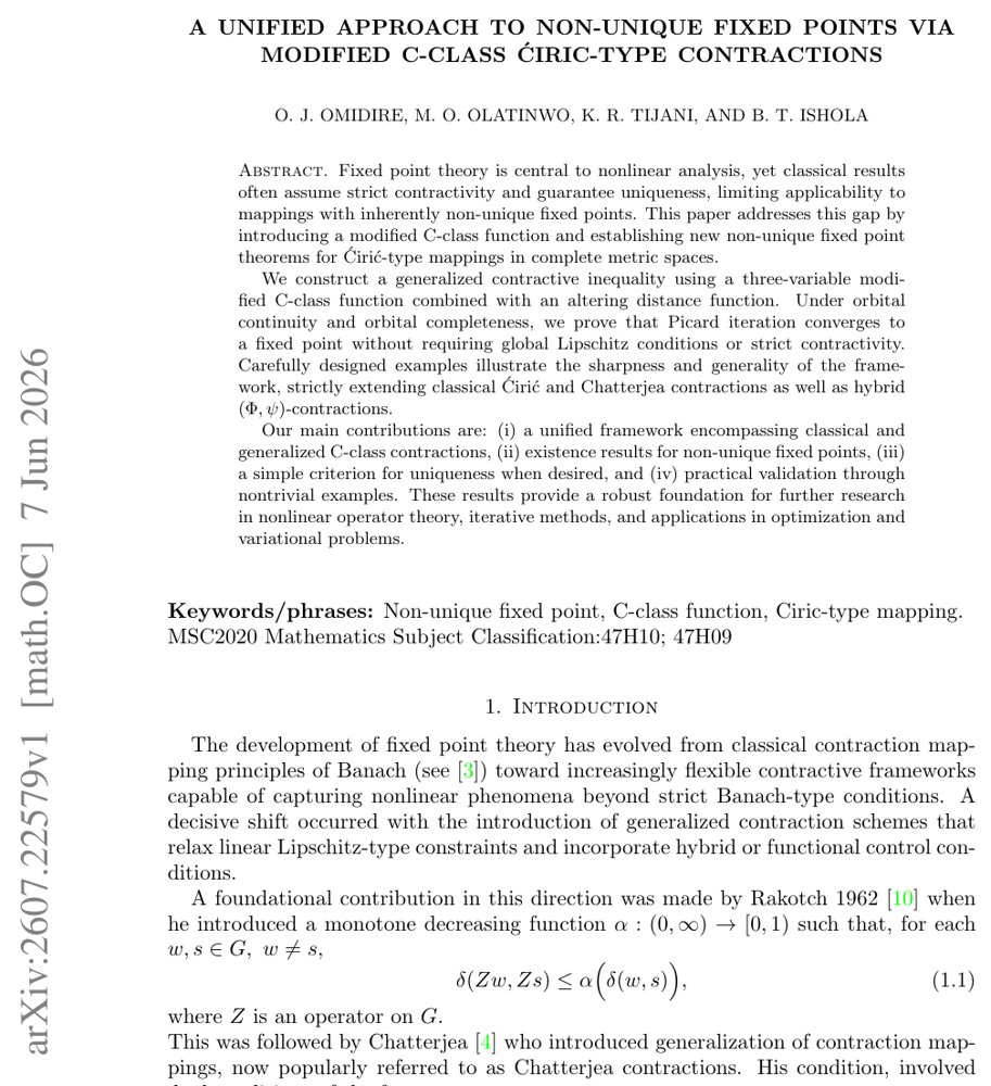 A unified approach to non-unique fixed points via modified C-class Ciric-type contractions Figure 1