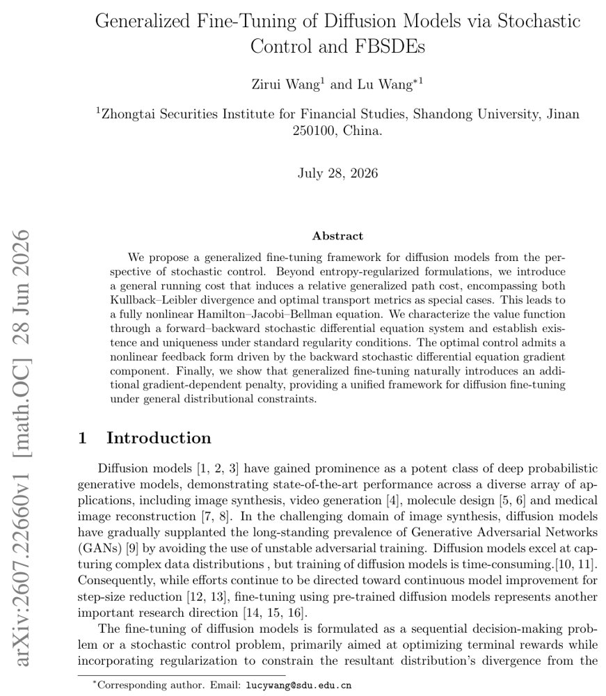 Generalized Fine-Tuning of Diffusion Models via Stochastic Control and FBSDEs Figure 1