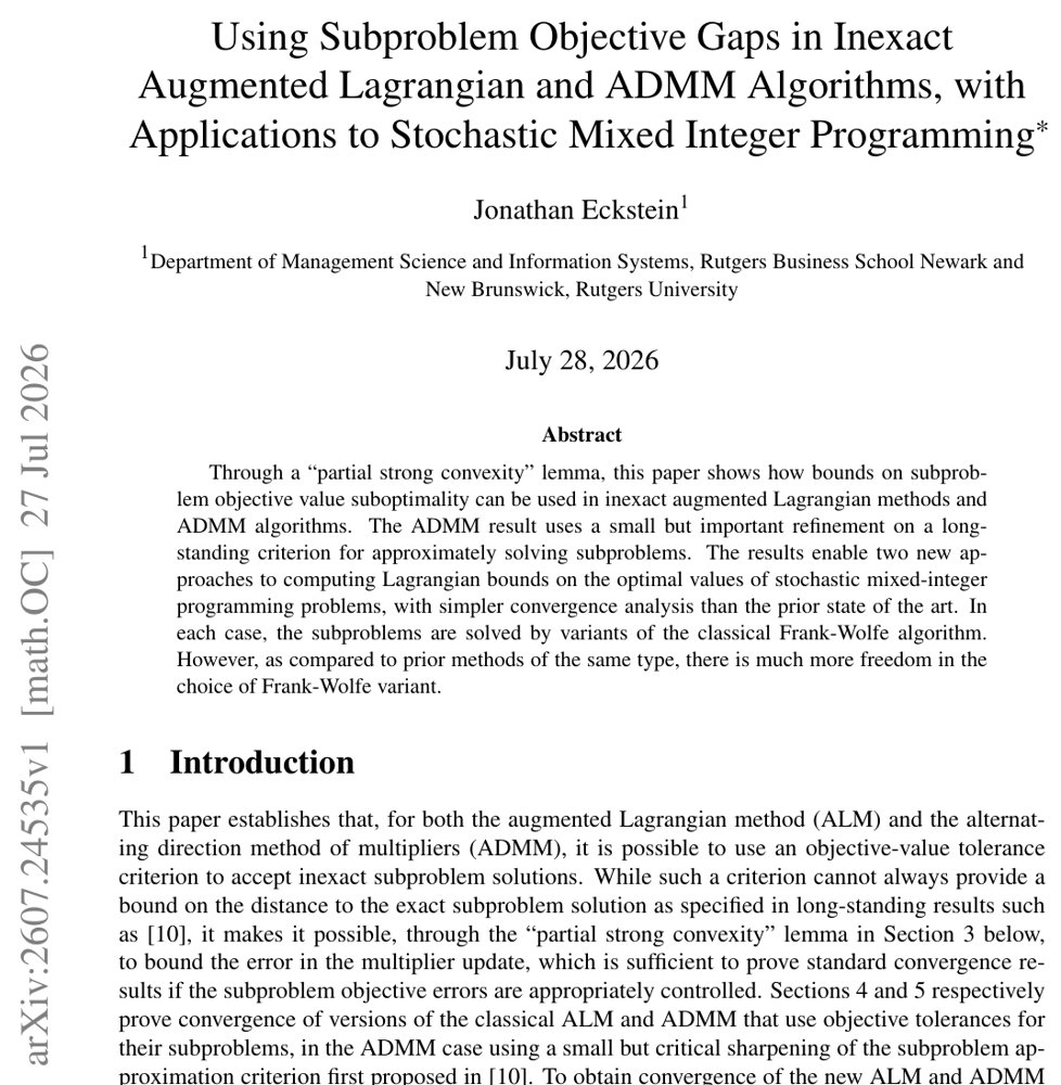 Using Subproblem Objective Gaps in Inexact Augmented Lagrangian and ADMM Algorithms, with Applications to Stochastic Mixed Integer Programming Figure 1