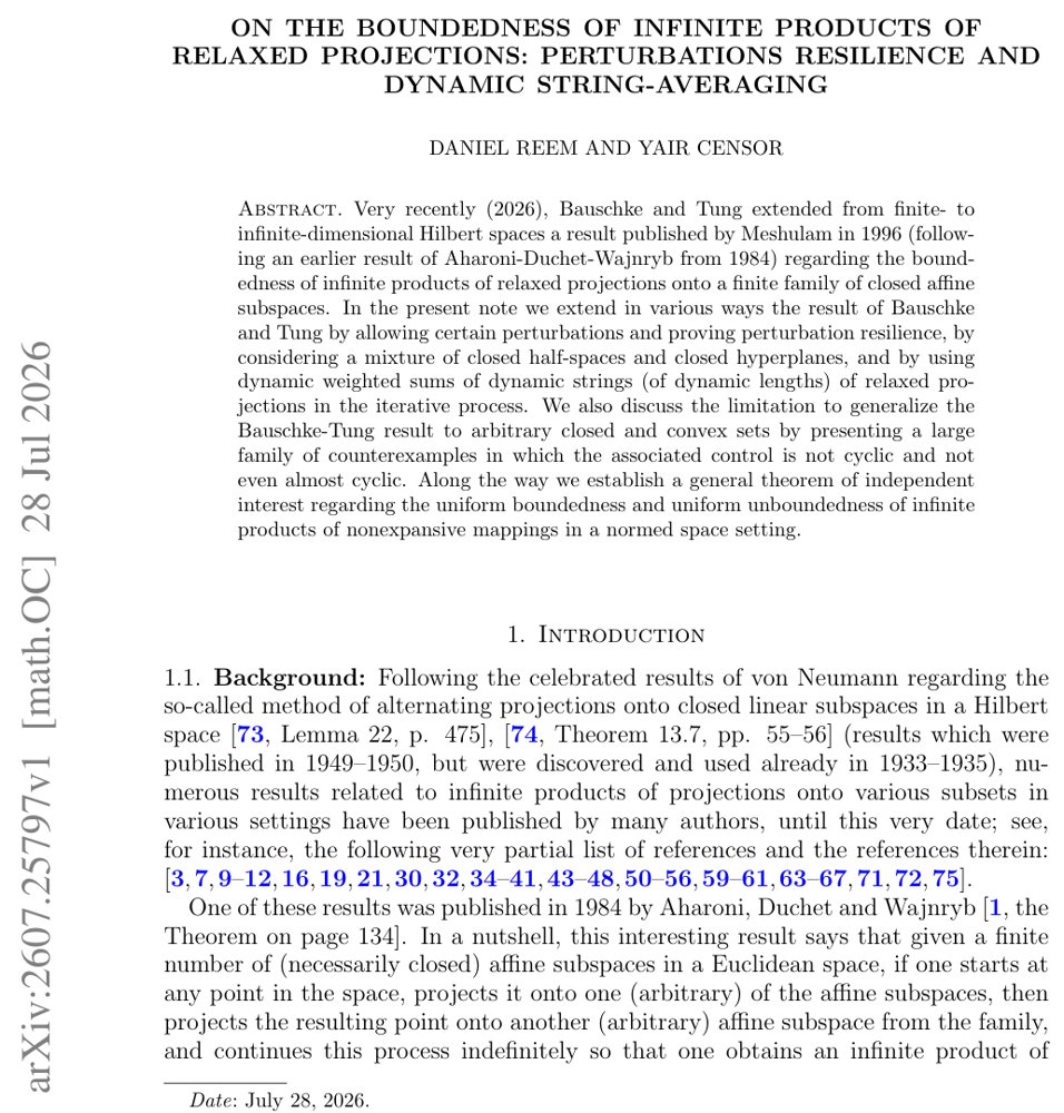On the boundedness of infinite products of relaxed projections: perturbations resilience and dynamic string-averaging Figure 1