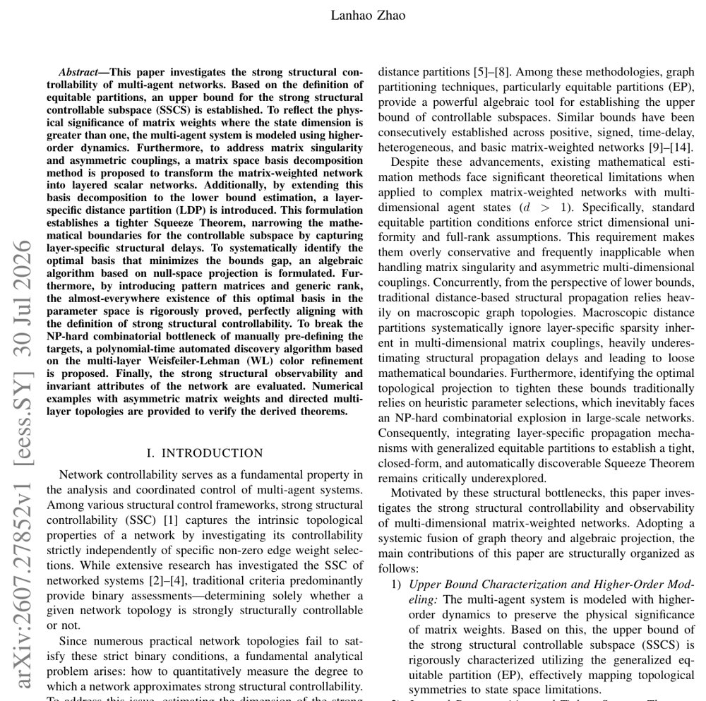 On the Strong Structural Controllability of Matrix-Weighted Networks Figure 1