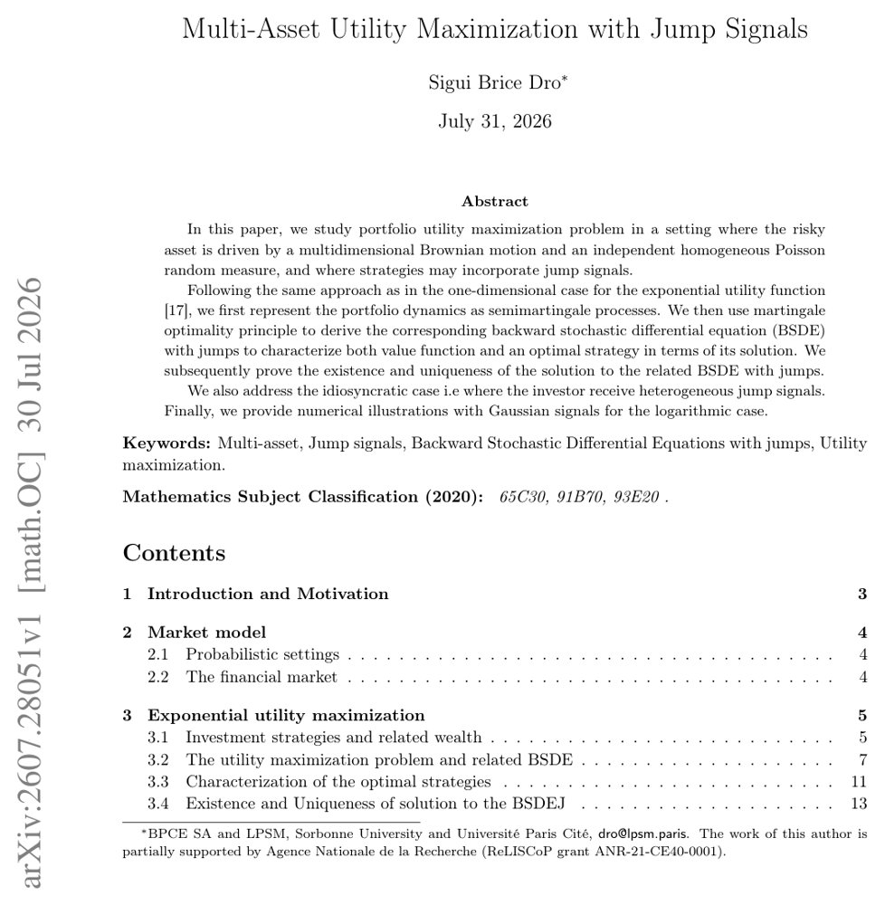Multi-Asset Utility Maximization with Jump Signals Figure 1